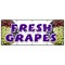 Signmission FRESH GRAPES BANNER SIGN organic picked white purple red green local B-120 Fresh Grapes - alternate 1